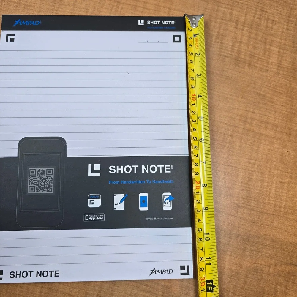 3 Ampad Shot Note Letter Size Legal‎ Pad (40 Sheets) iPhone Android 20-115